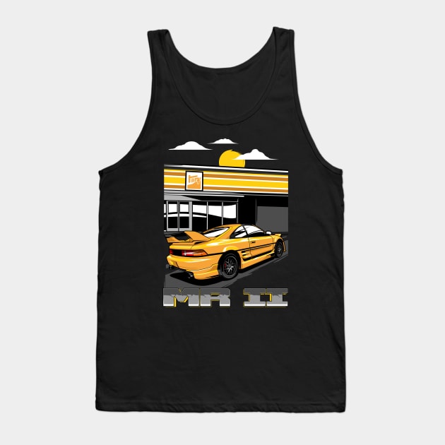 Toyota MR2 Yellow Tank Top by aredie19